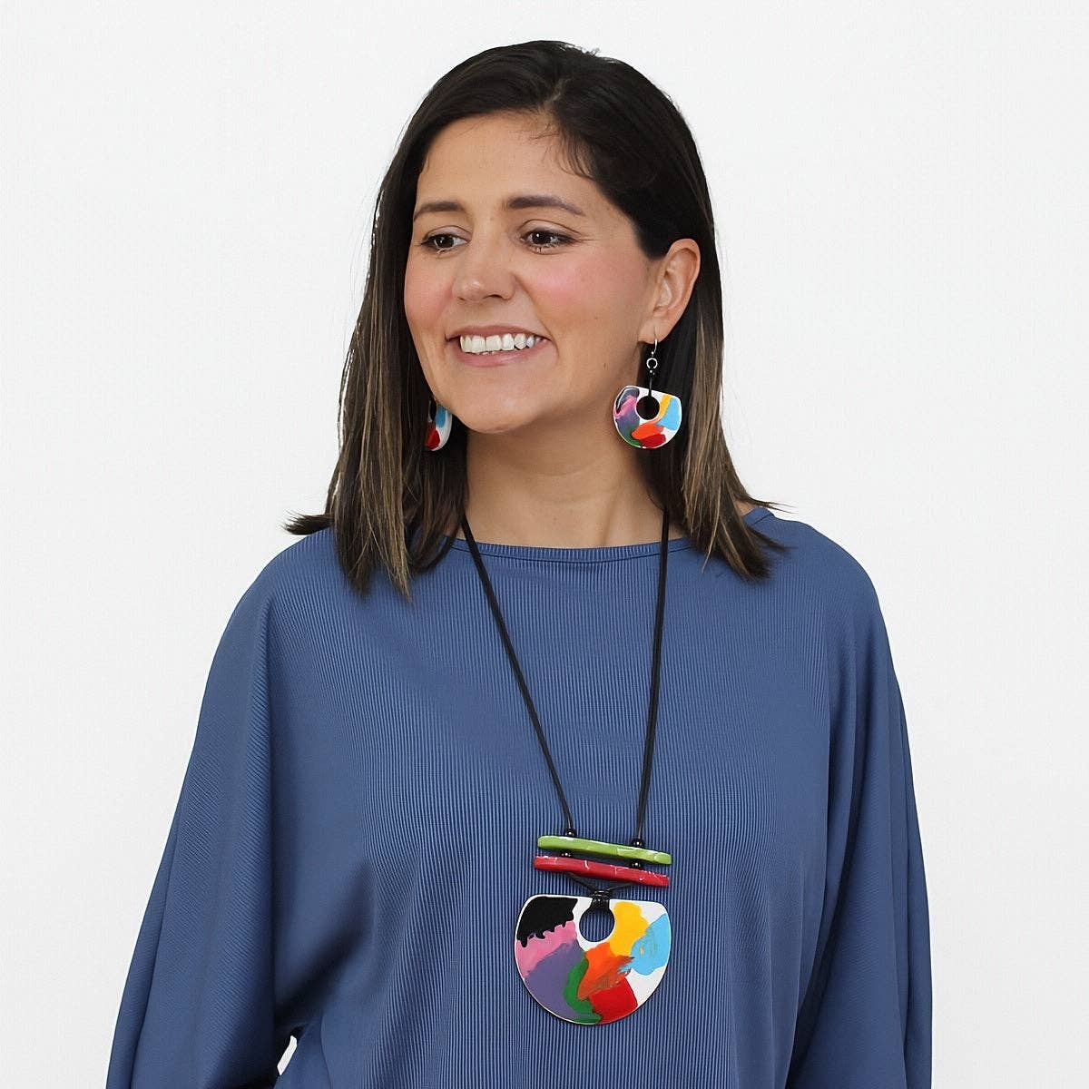 Sylca Designs - Multi Color Mi Sol Statement Pendant Necklace