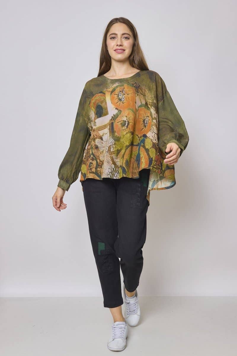 BELLA BLUE - Artistic Print Top
