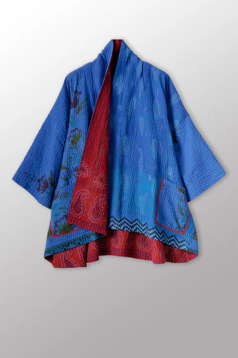 Mieko Mintz- COTTON OVERDYE KANTHA KIMONO JKT
