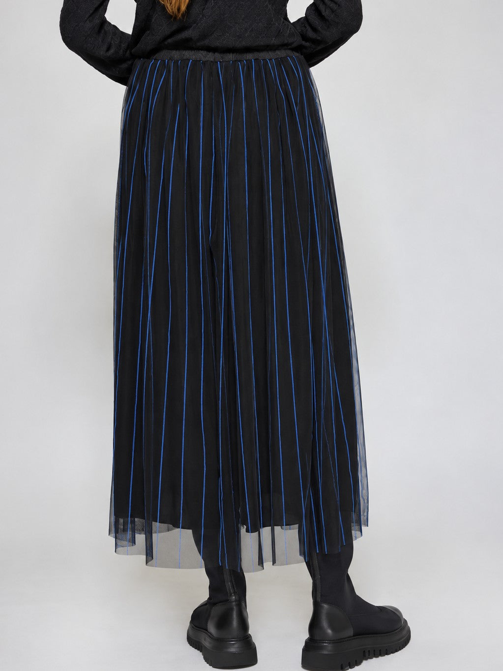 LUUKAA- Sabine Striped Mesh Skirt