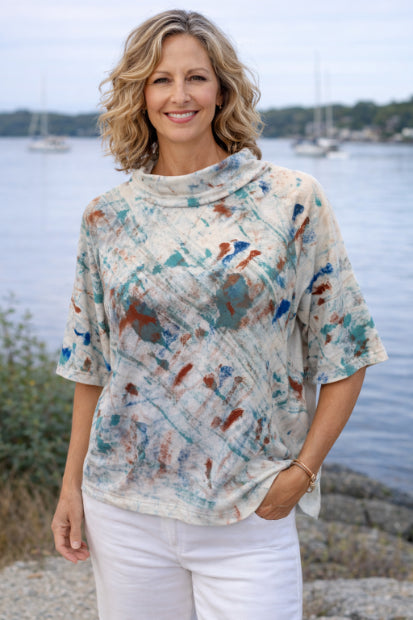 Alvarez Designs-  Marina Hand-Painted Top