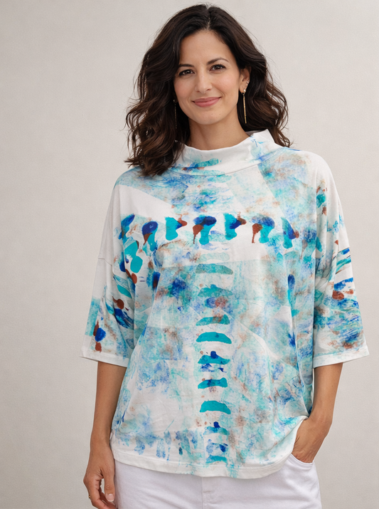 Alvarez Designs-  Carioca Hand-Painted Top