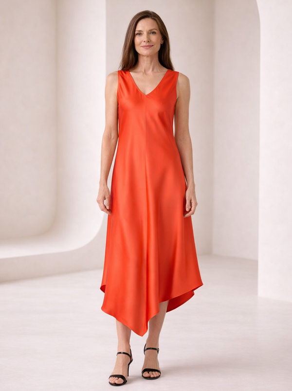 Lysse- Sakura Bias Handkerchief Dress/ Red Kiss