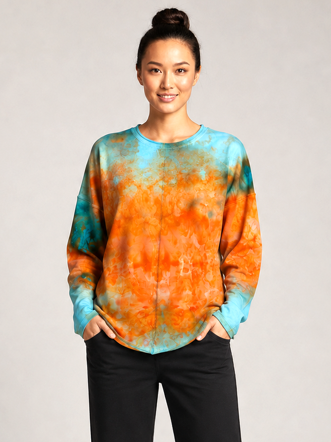 Narenee Designs- Sunset Waters Ice-Dyed Tee