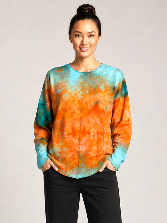 Narenee Designs- Sunset Waters Ice-Dyed Tee