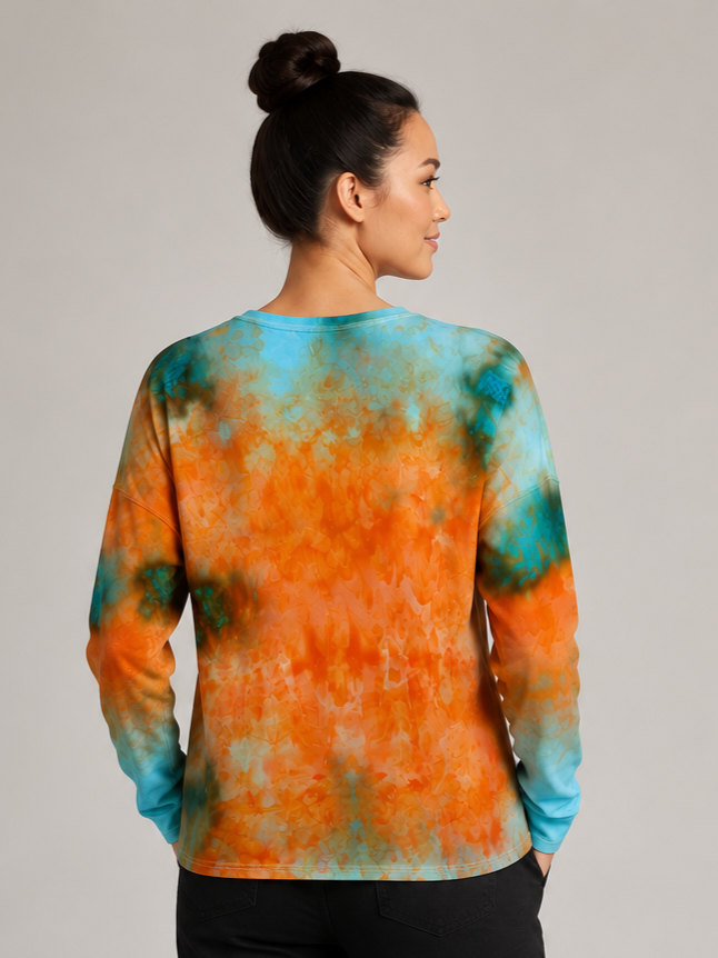 Narenee Designs- Sunset Waters Ice-Dyed Tee