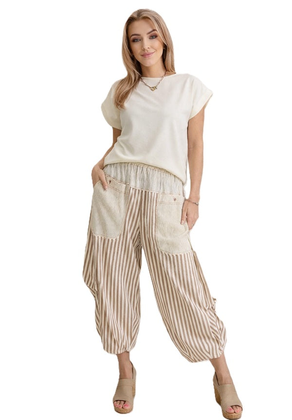 Cotierra- Harbor Stripe Balloon Pants