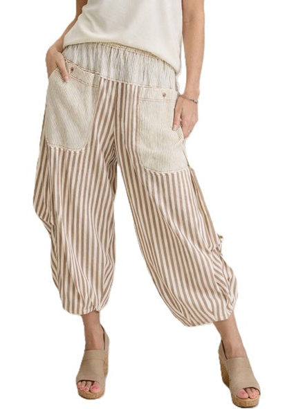 Cotierra- Harbor Stripe Balloon Pants