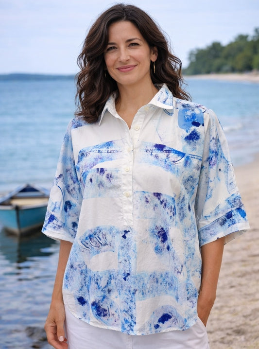 Alvarez Designs- Chagall Hand Painted Cotton Shirt