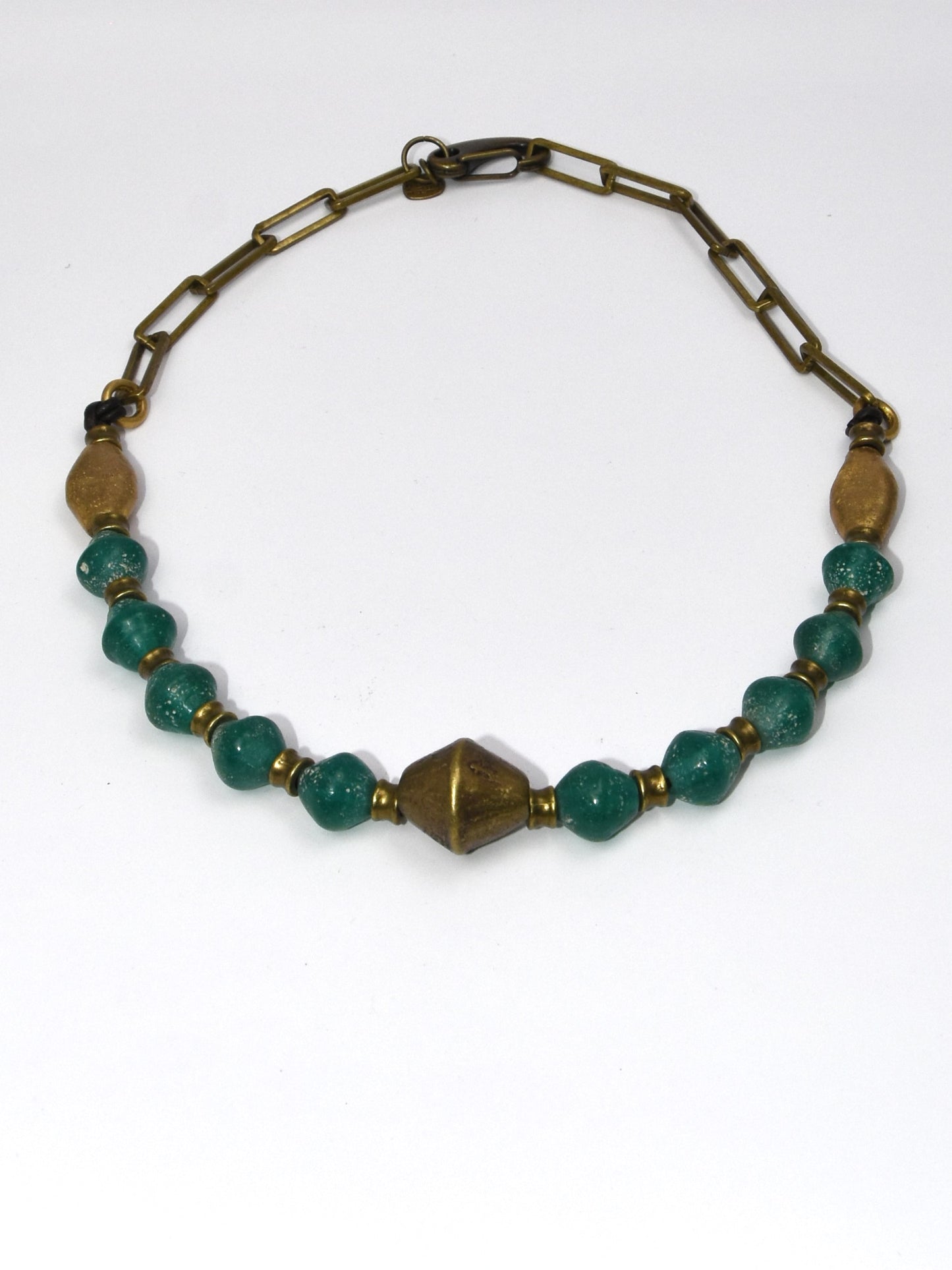 NSerena Jewelry-Indonesian Textured Glass Bead Necklace