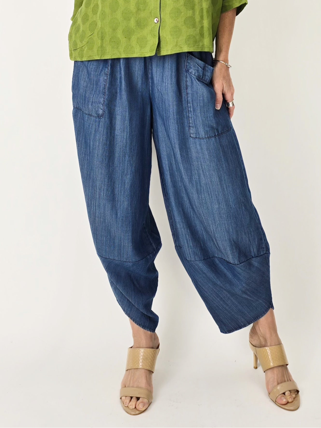 Wearable Art Shop- Chambray Lantern Pants