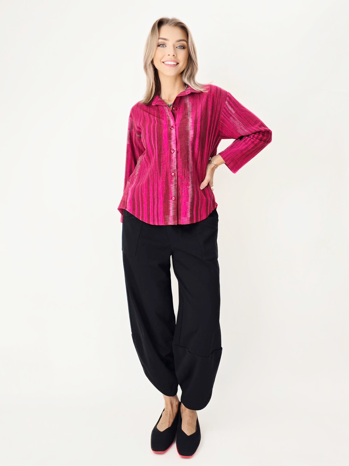 Raksa- Striped Cotton Button-Down Shirt