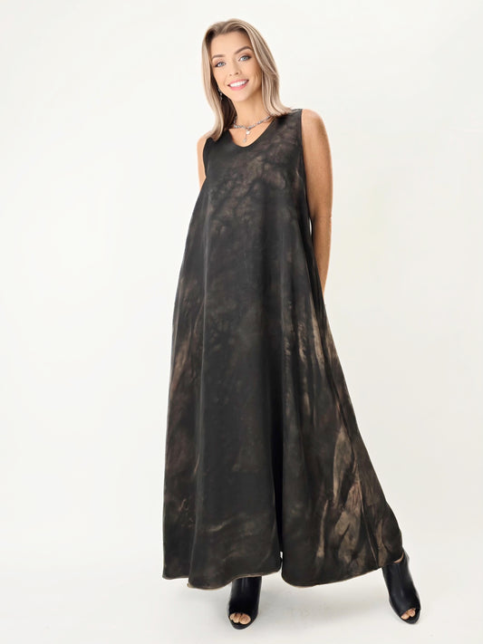 Narenee Designs- Hand-Dyed Silk Blend Maxi Dress