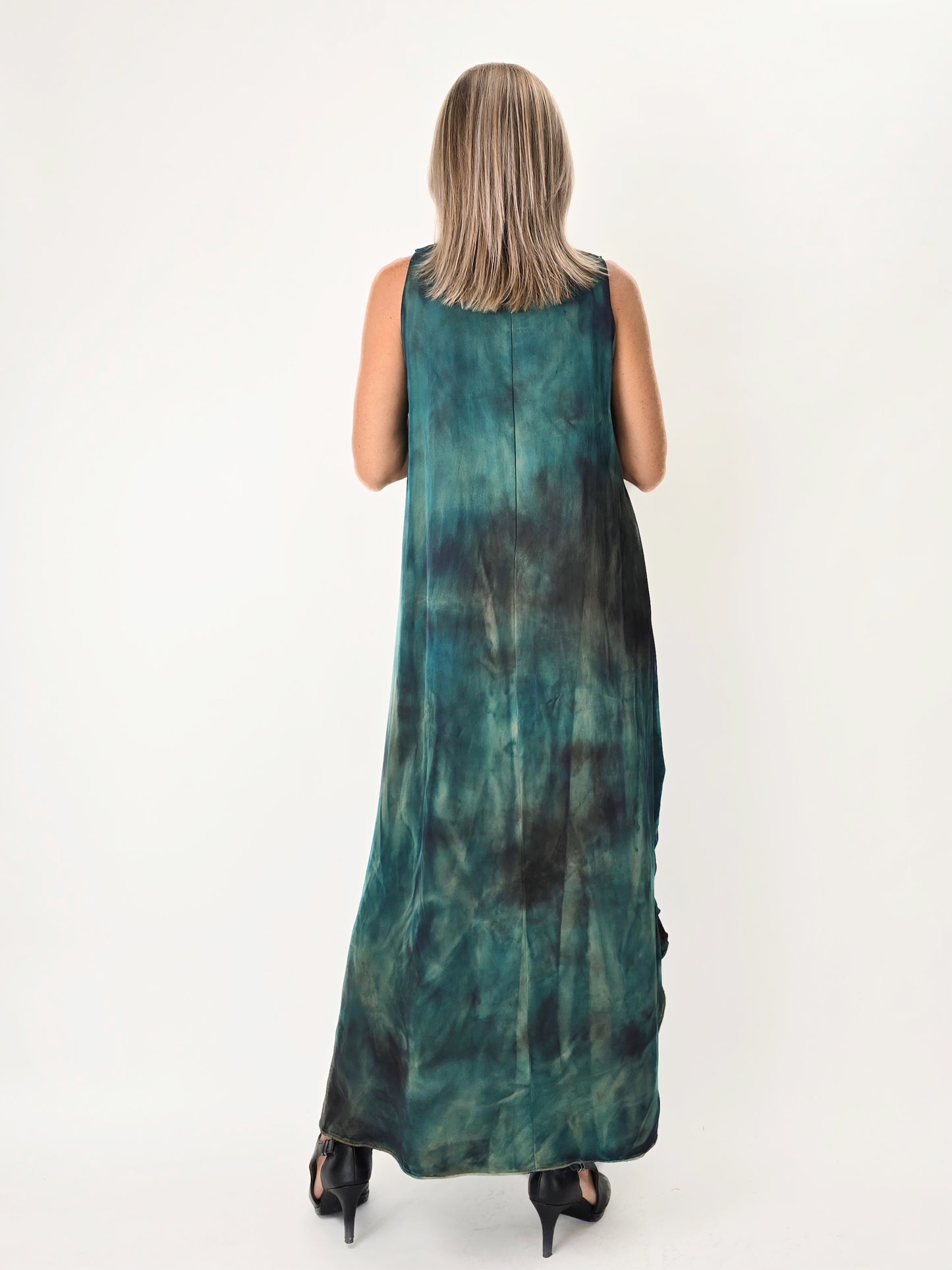 Narenee Designs- Hand-Dyed Silk Blend Maxi Dress