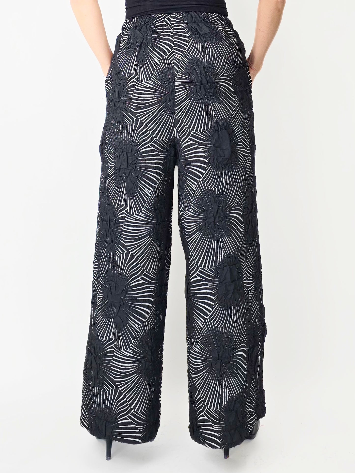 Heydari- Wide-Leg Textured Pants