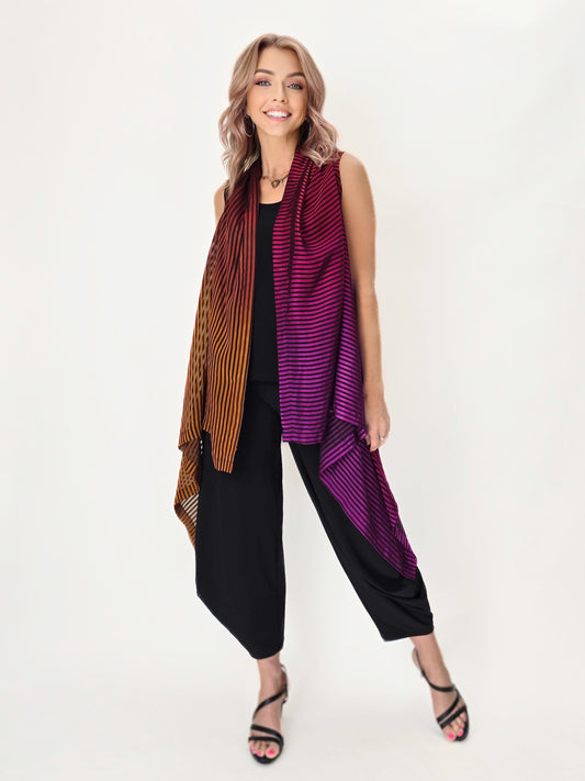 Steve Sells TS- #3- Red Satin Stripe Willow Vest