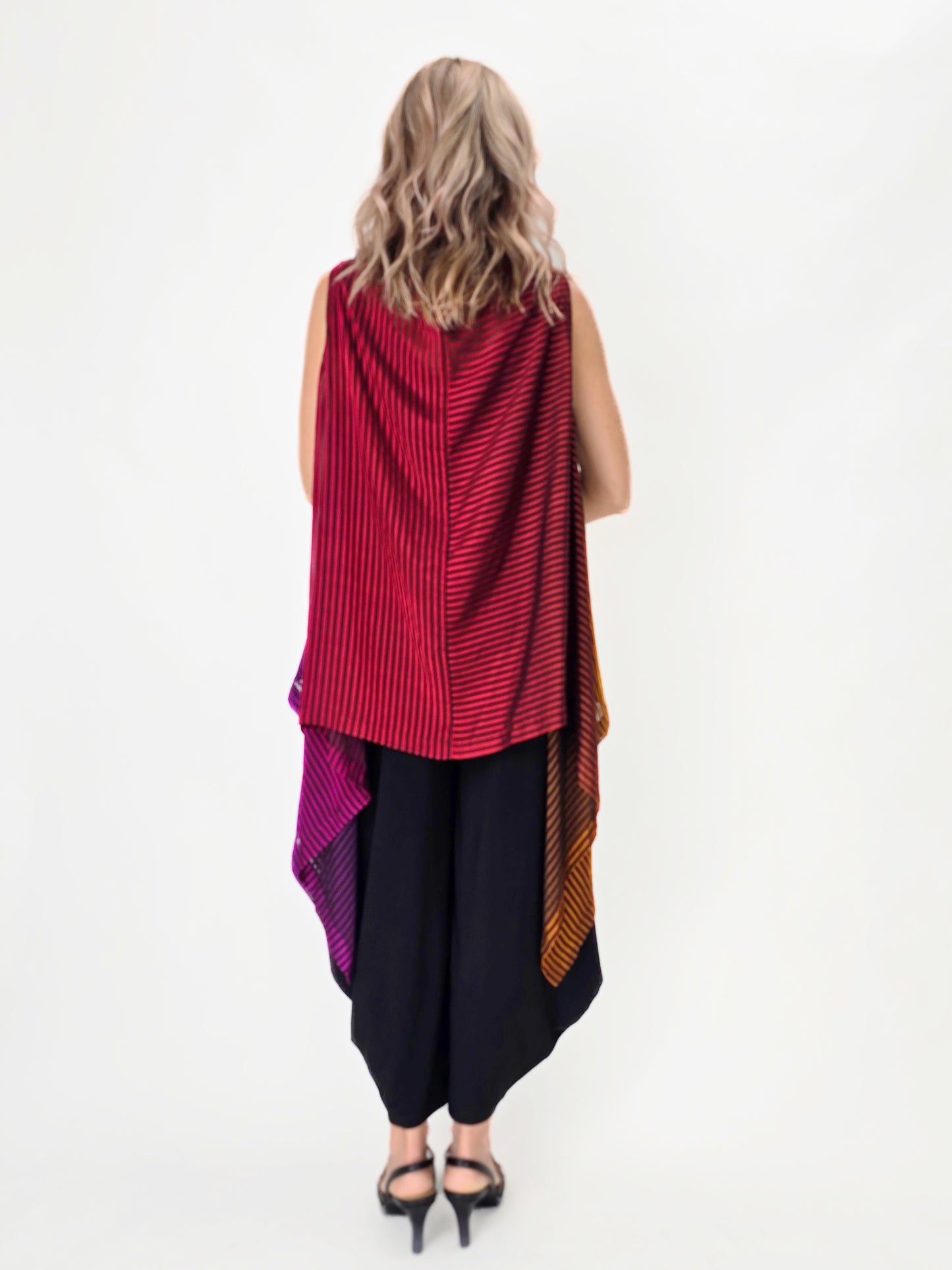 Steve Sells TS- #3- Red Satin Stripe Willow Vest