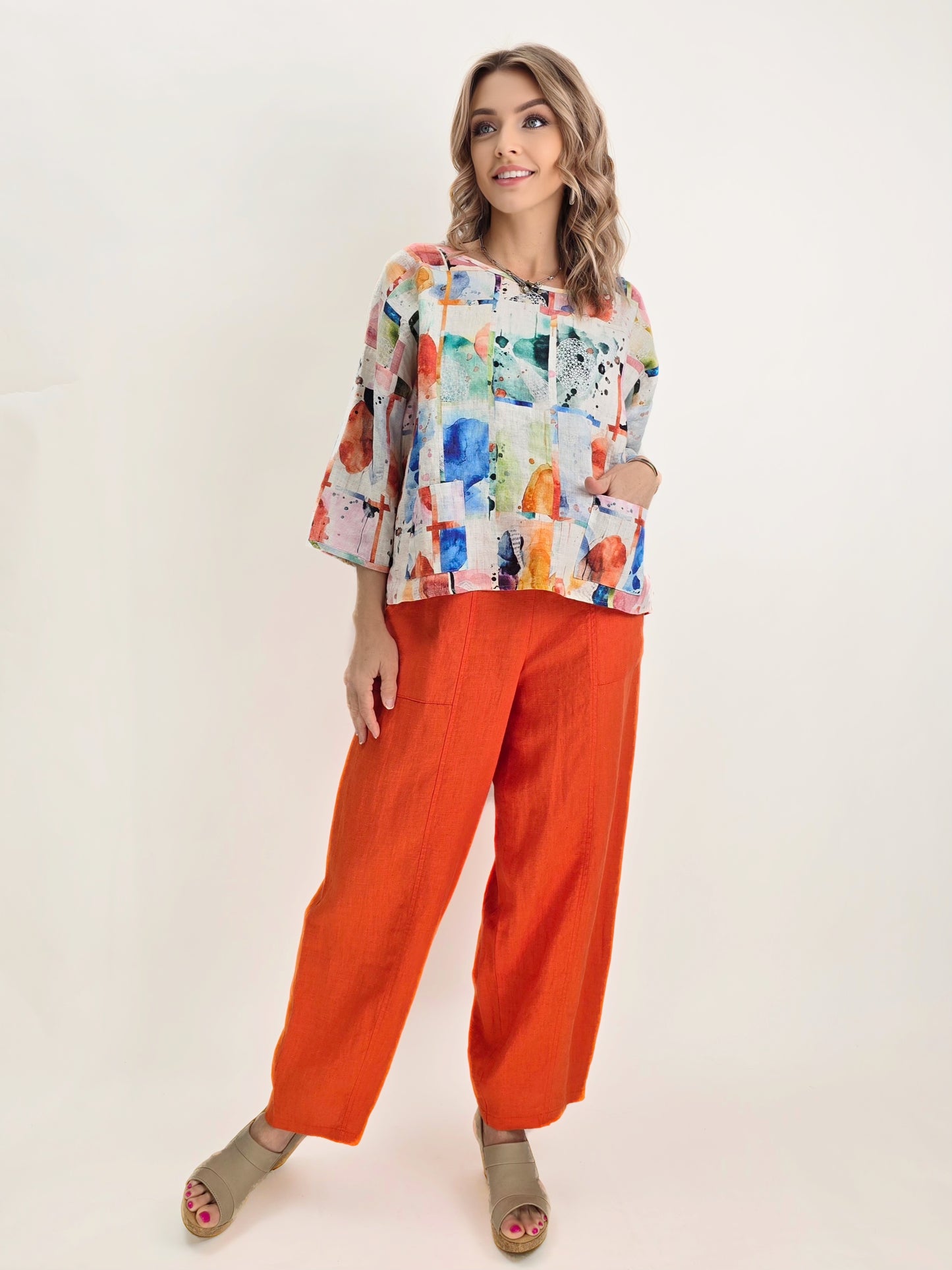 LUUKAA- Zenya Pant/ Rust Orange