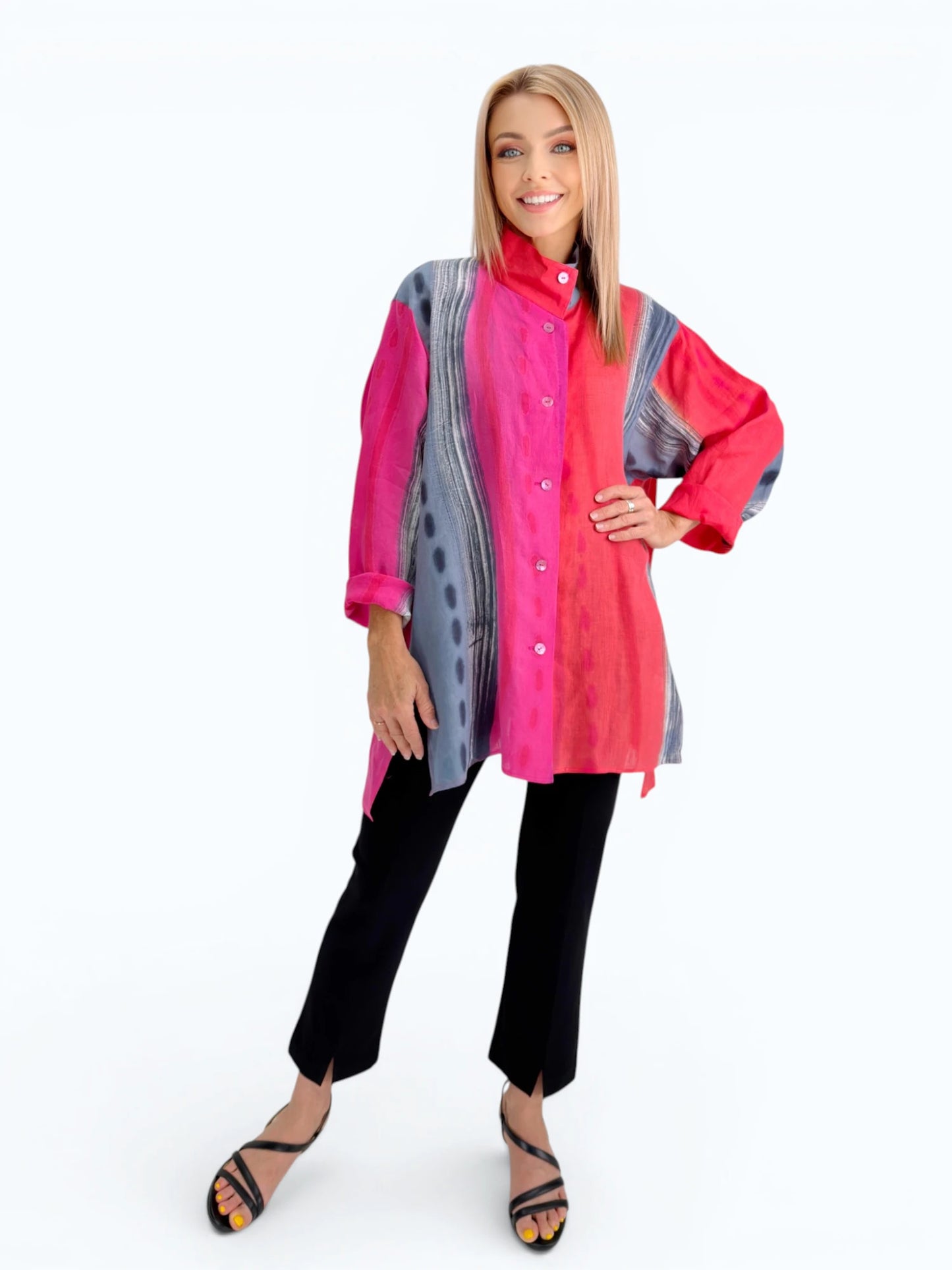 Kay Chapman Designs- Linen Issey  Shirt/ K11