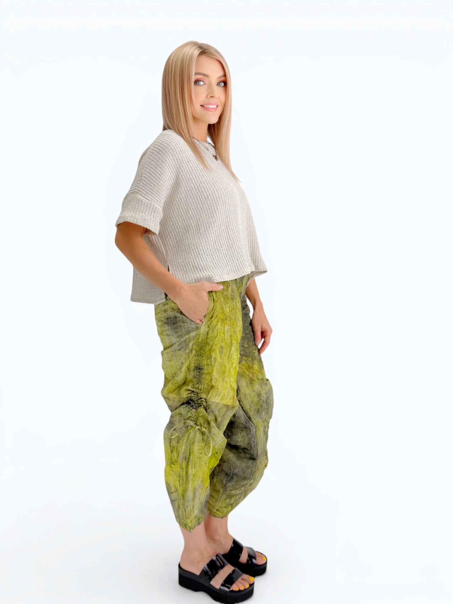 GILLI - Short Sleeve Waffle Top