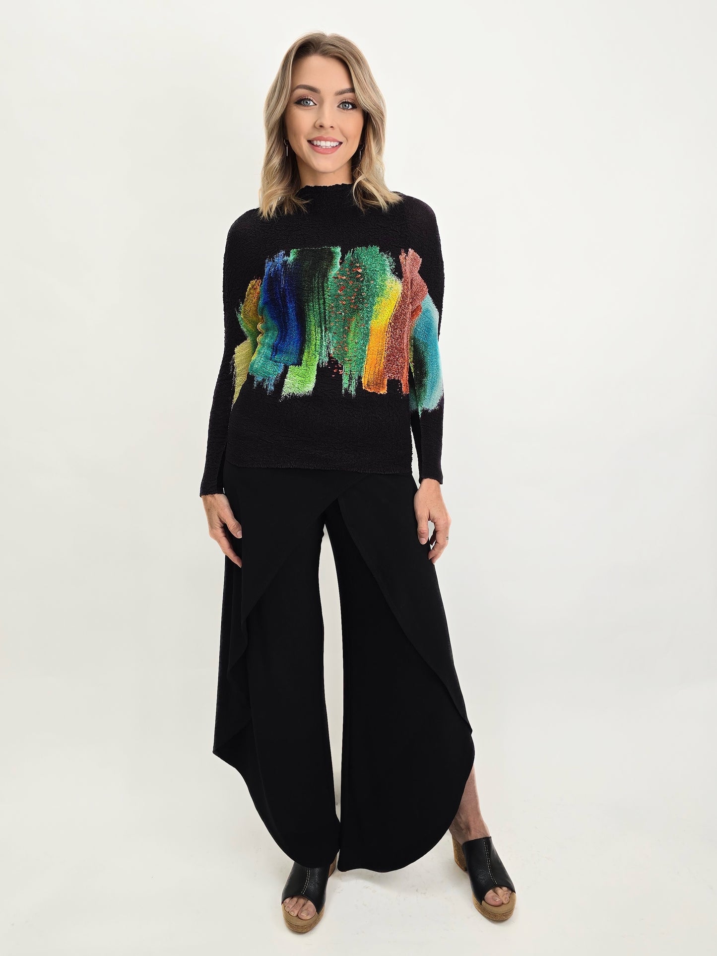 Mia Collection- Painting Color Block Top