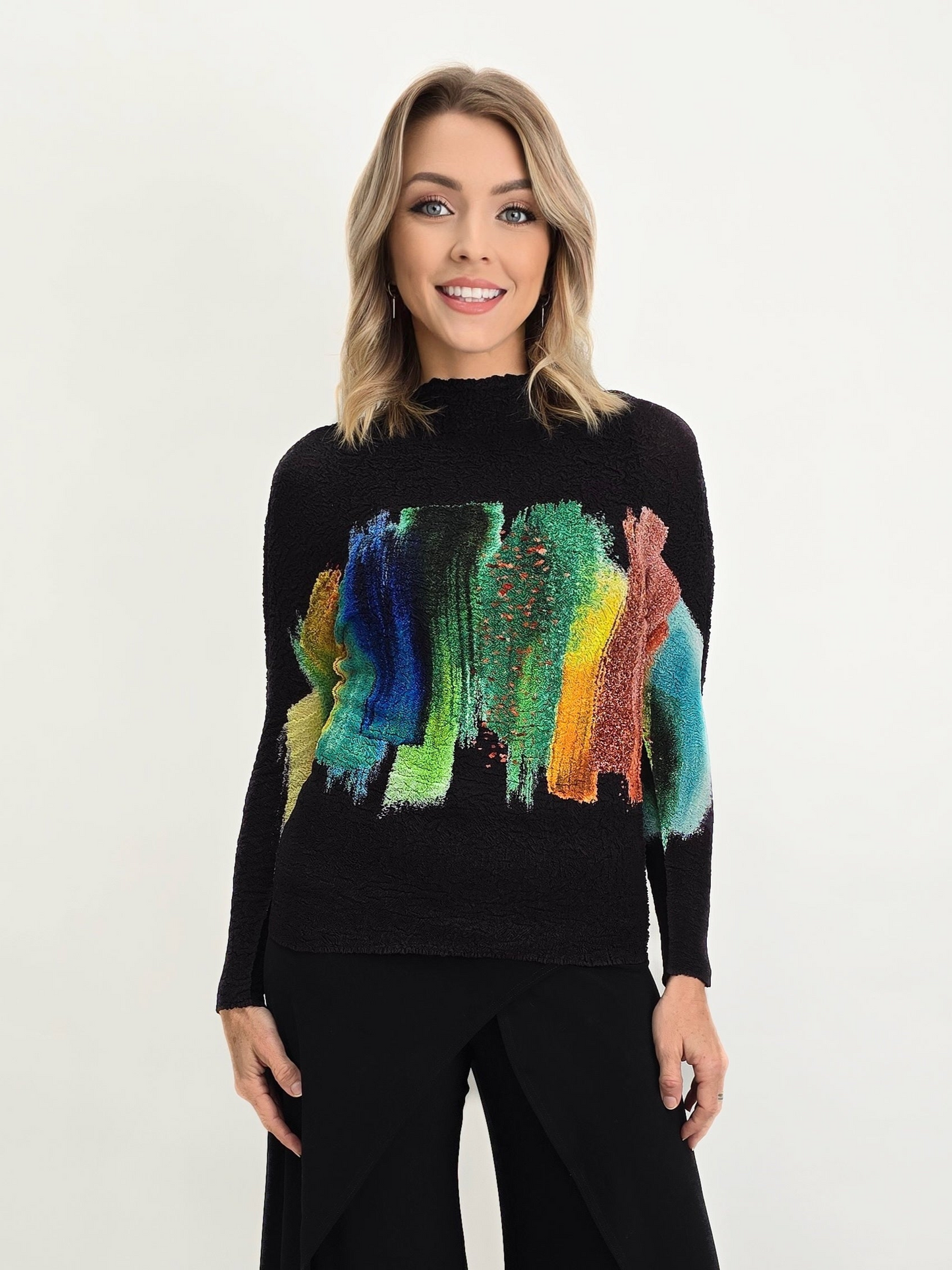 Mia Collection- Painting Color Block Top