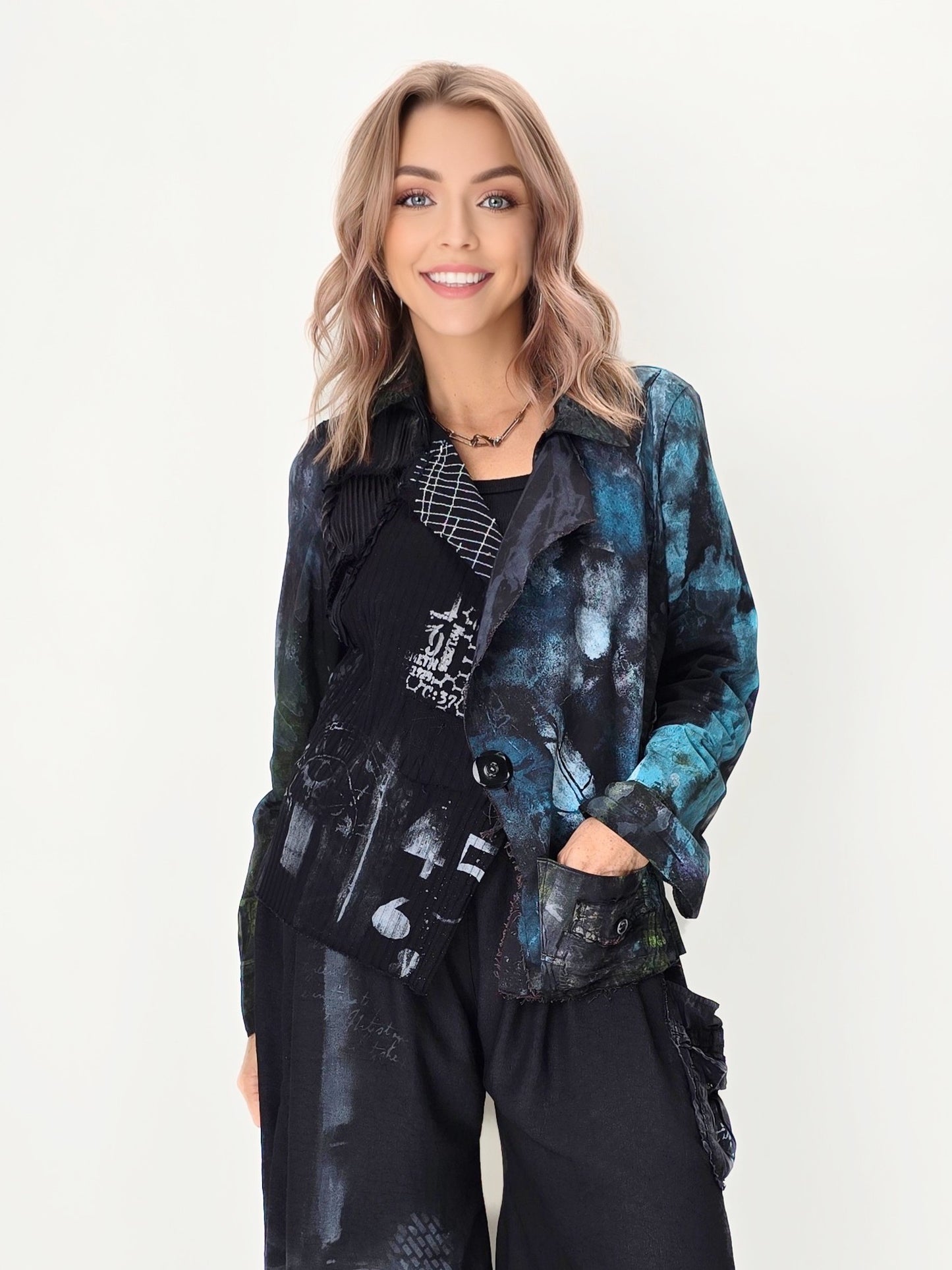 Tatiana Palnitska- ND7- Fitted Feather Designs Jacket