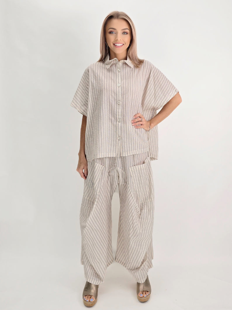 Dress to Kill- Cross Back Cappy Shirt