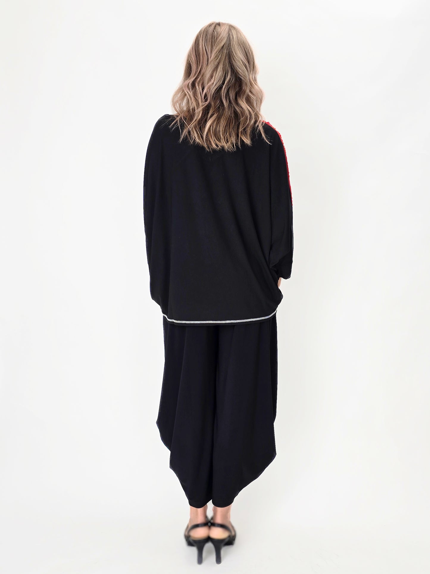 Lemon Grass - Dolman Sleeve V-Neck Top