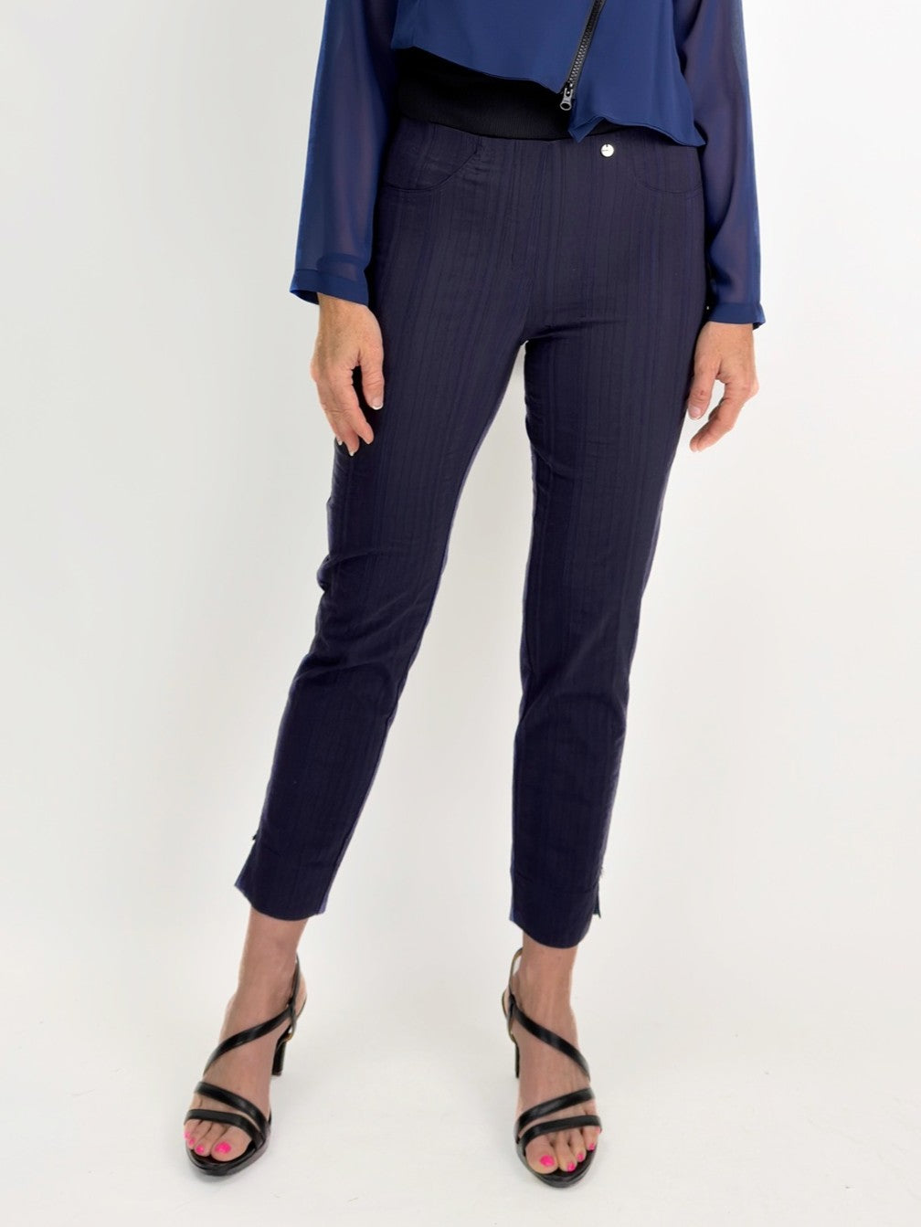 Robell Trouser- Bella 09/ Seersucker