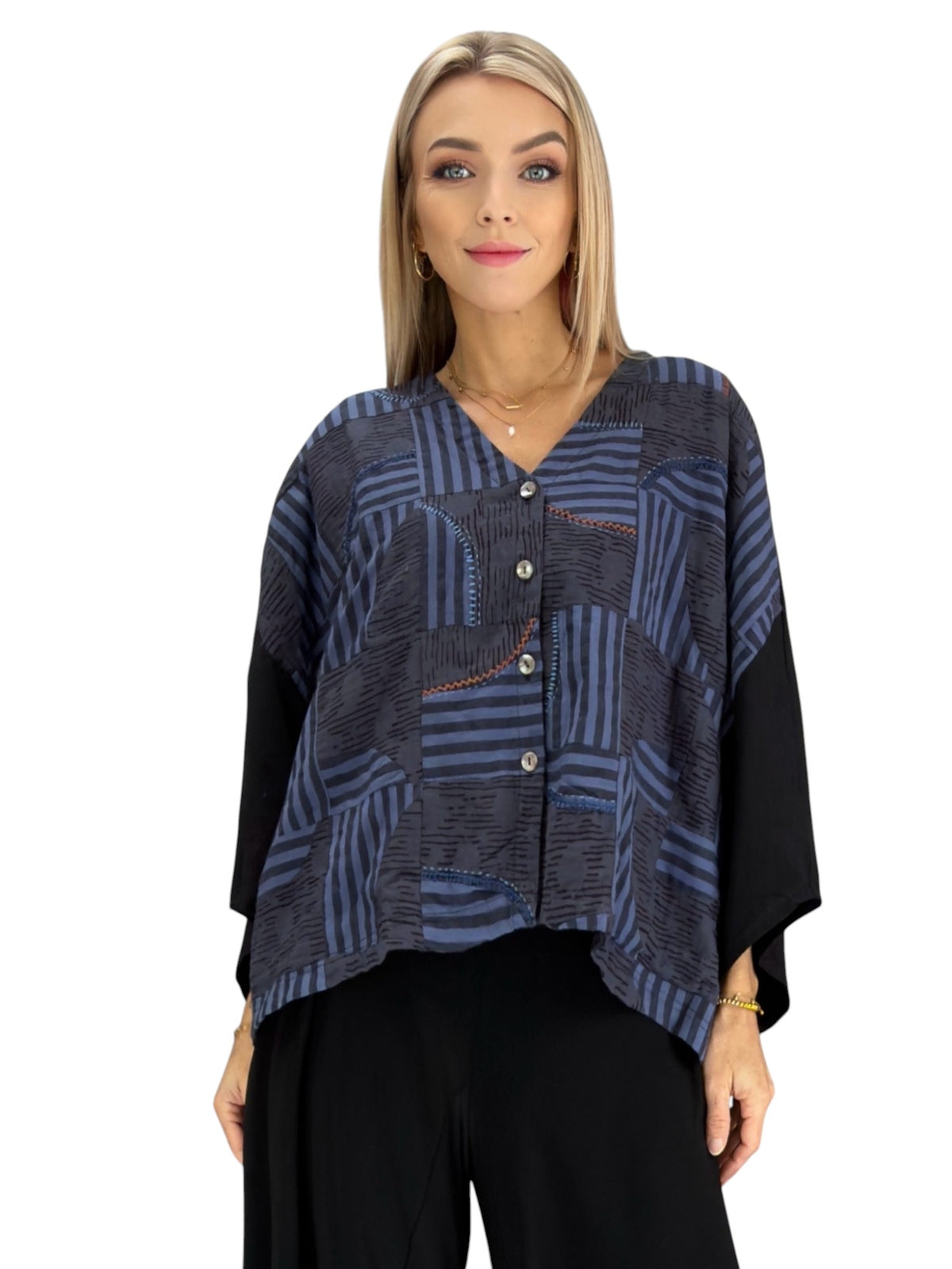 Handwork of India - Zeenal Upcycled Patchwork Top