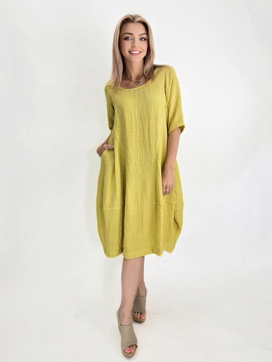 Eleven Stitch- Tea Dress/ Sweet Lime