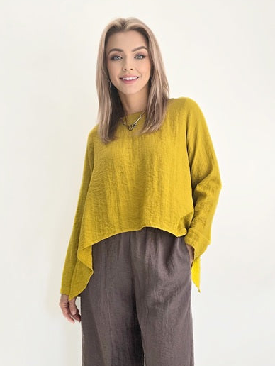 Eleven Stitch- Mustard Green Topper