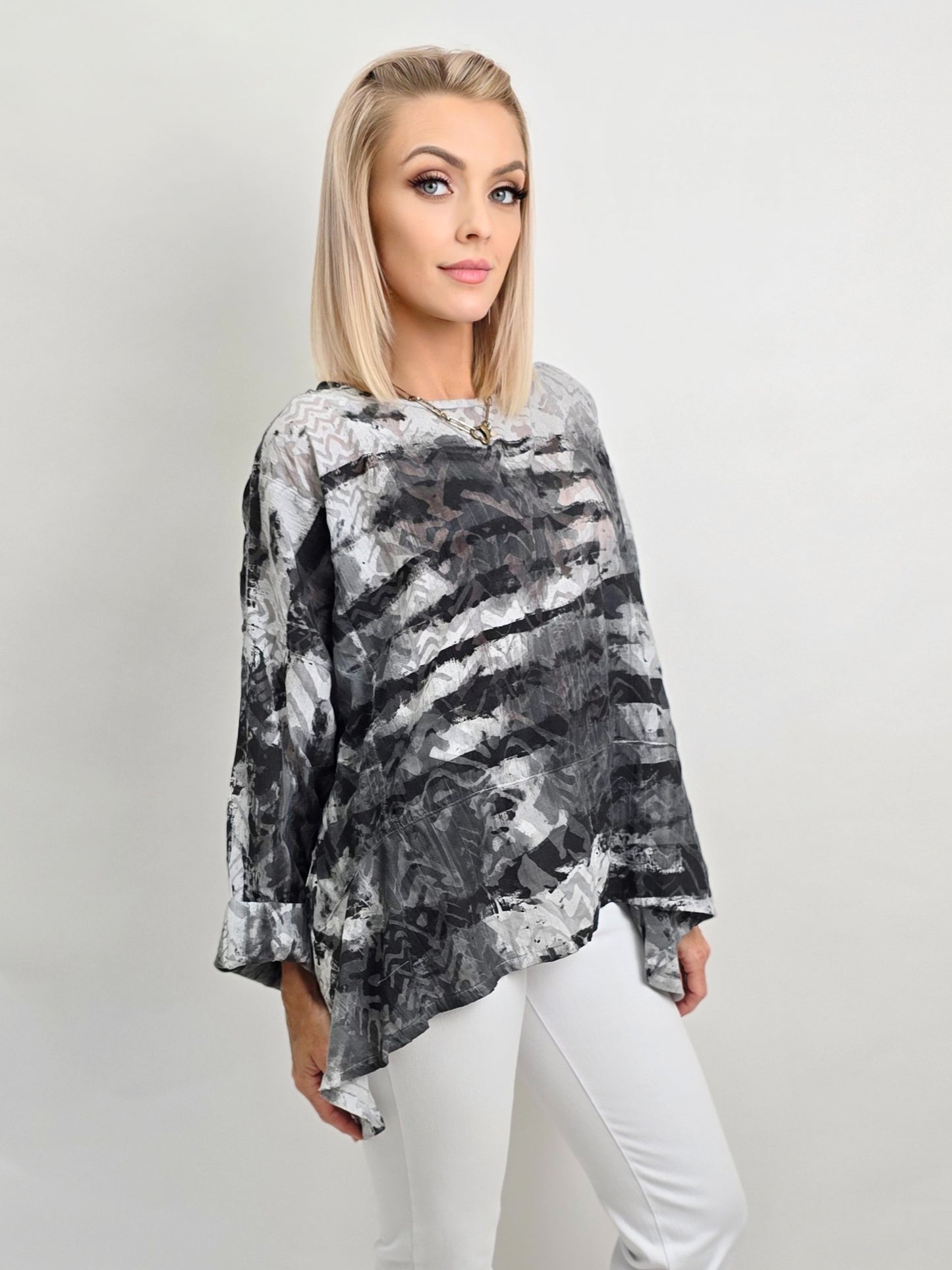 Dress to Kill- Flounce Pullover Top