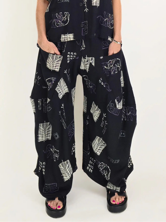 Dress to Kill- Harem Pants-Black Elephant