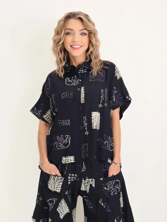 Dress to Kill- Cappy Shirt- Black Elephant