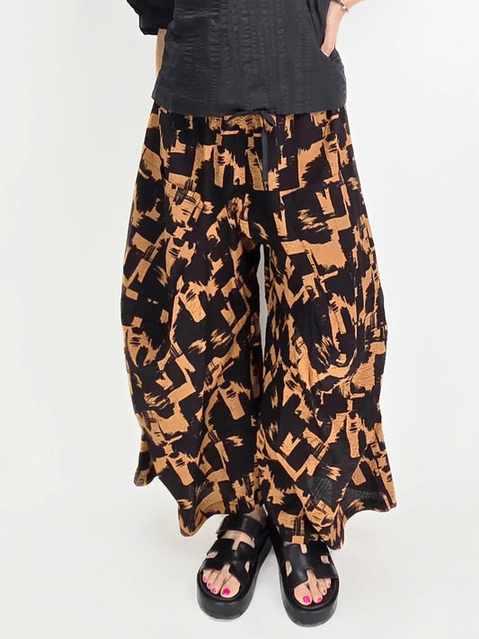 Dress to Kill- Harem Pants-Black/Orange