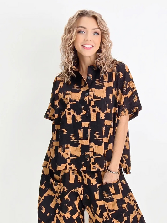 Dress to Kill- Cappy Shirt- Black/ Orange