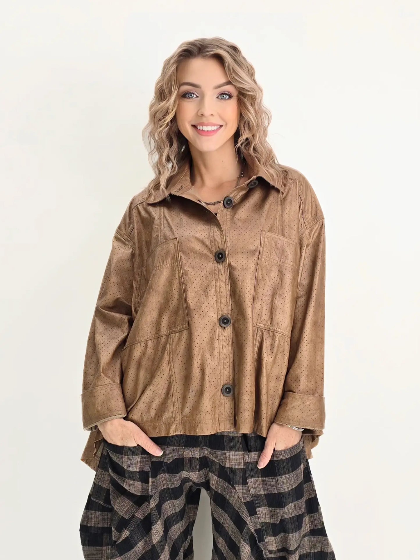Dress to kill- 2 Pocket Jacket- Brown