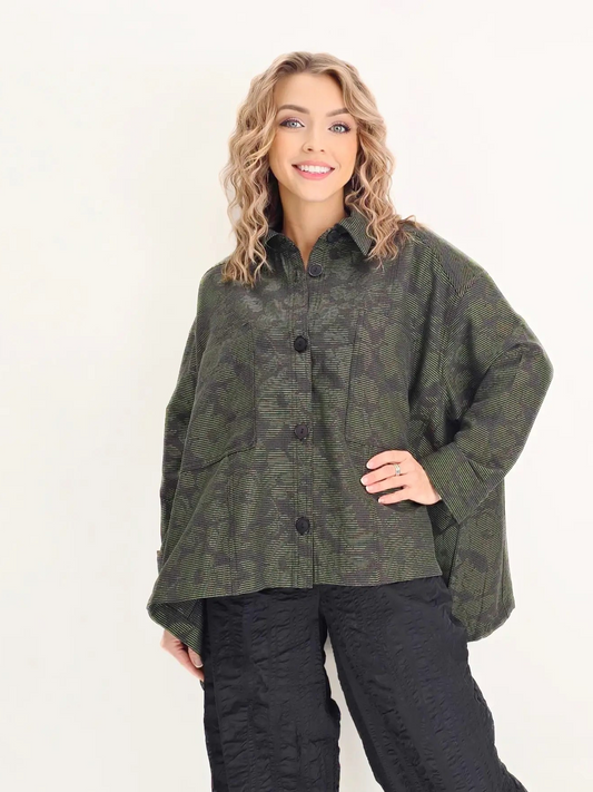 Dress to kill- 2 Pocket Jacket- Grey/green