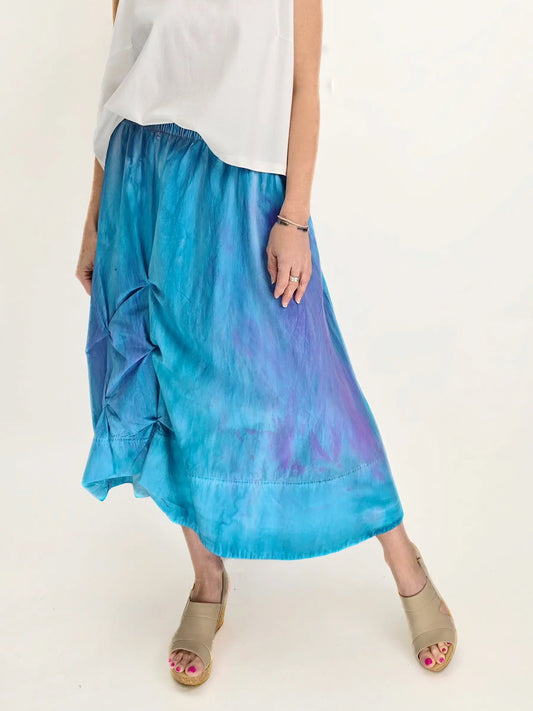 Narenee Designs- Midnight Tide Hand-Dyed Cotton Skirt