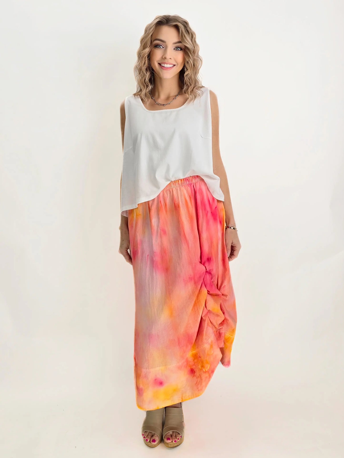 Mia Collection- Button Back Tank Top