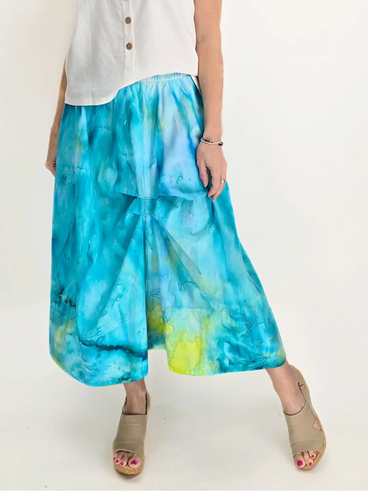 Narenee Designs- Ocean Light Hand-Dyed Cotton Skirt