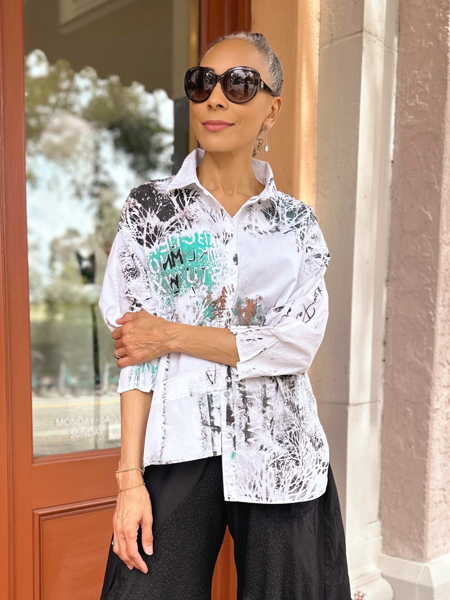 Tatiana Palnitska- MR8/ Graphic Button Down