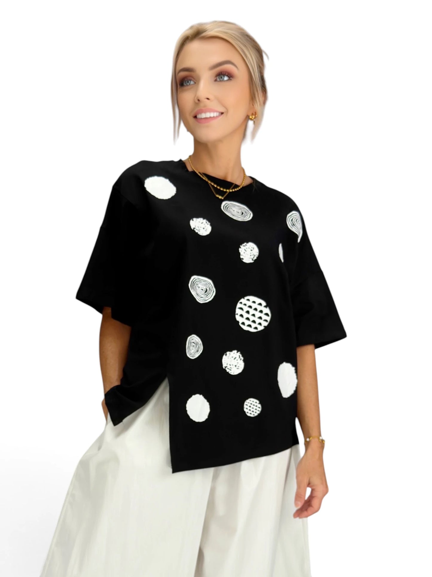 Mia Collection- Graphic Dot Top