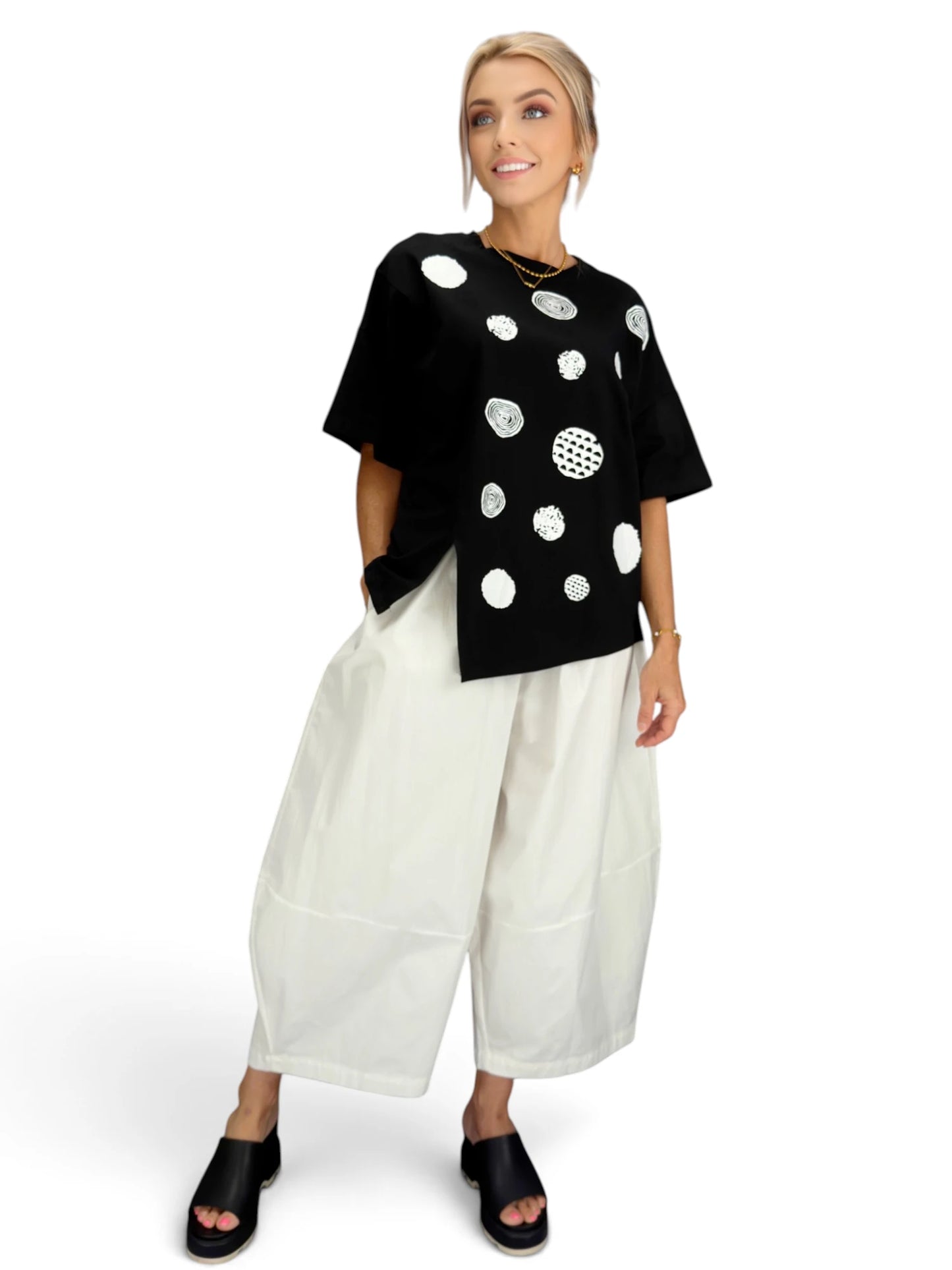 Mia Collection- Graphic Dot Top