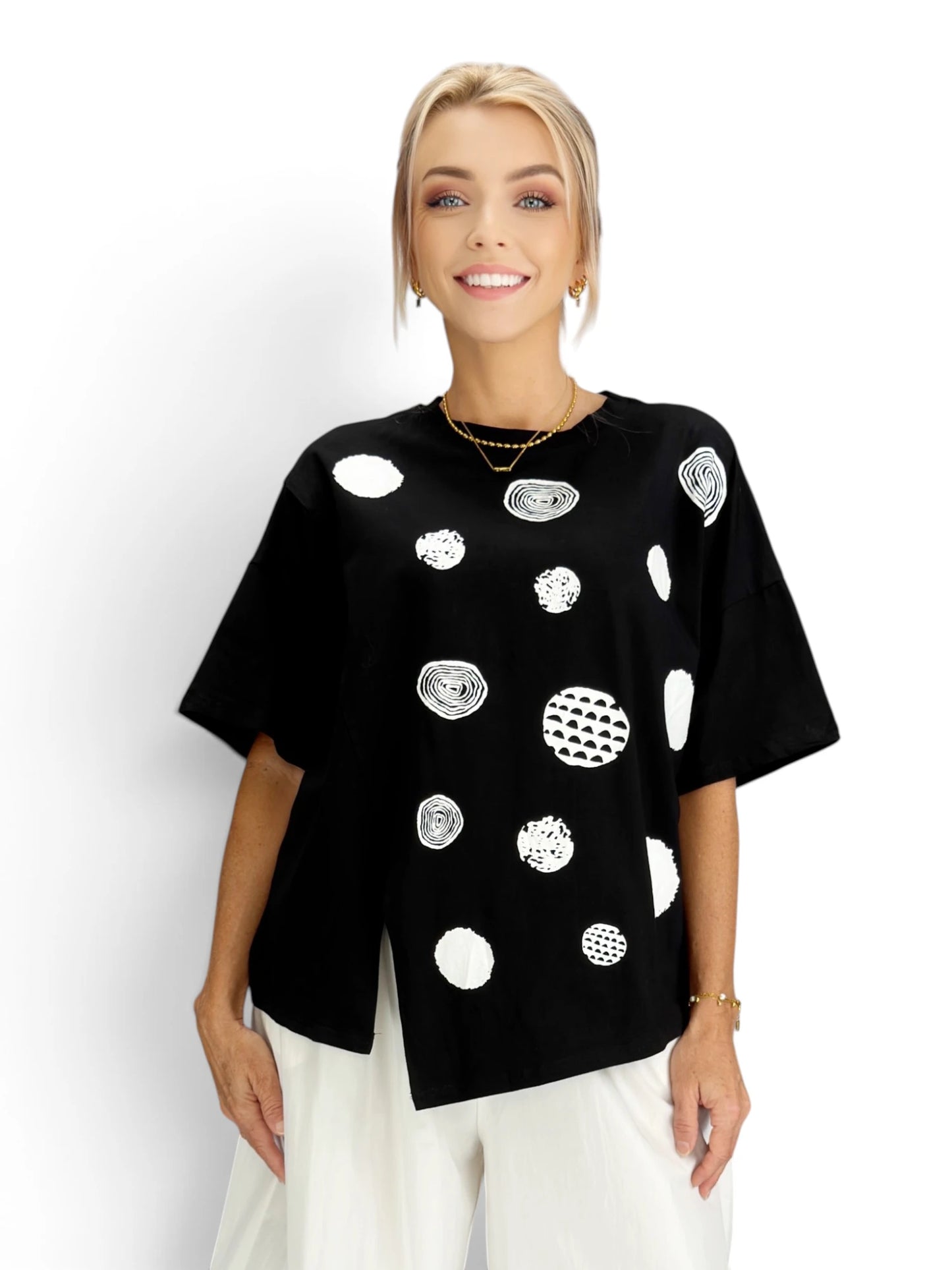 Mia Collection- Graphic Dot Top