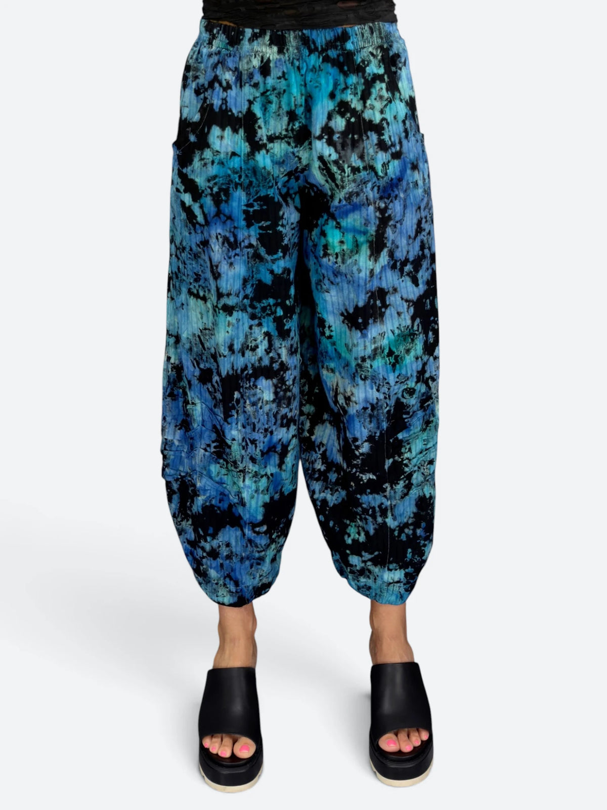 Narenee Designs- Ice-Dyed Cotton Blend Pants