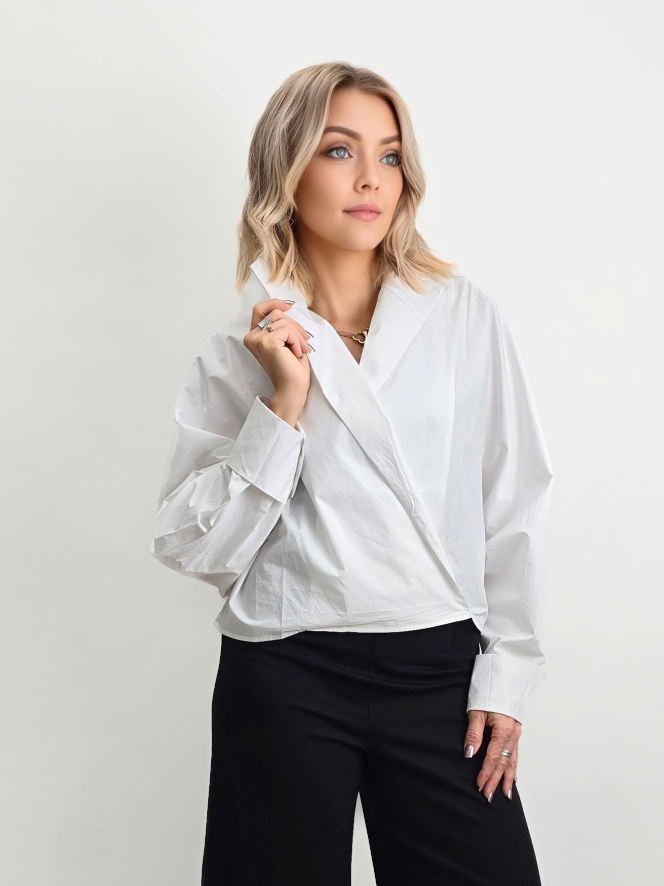 Mia Collection - Crop Perfect Blouse