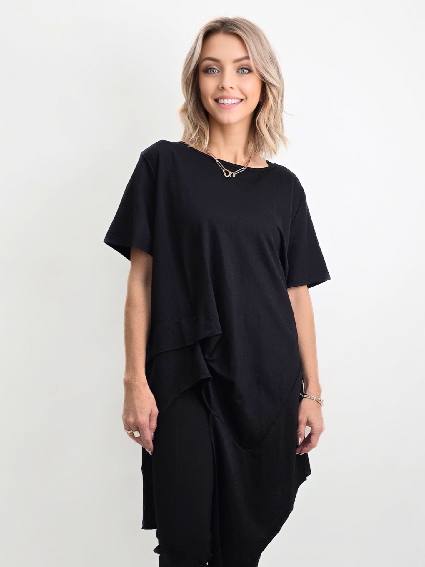 Mia Collection-Cutout Tee